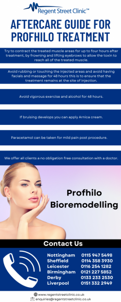 Profhilo is an excellent alternative to dermal fillers for people wanting to reverse the signs of skin ageing, with dull or tired looking skin revitalised and rejuvenated with natural hyaluronic acid that is totally broken down once the rejuvenation has been stimulated.
Know more: https://www.regentstreetclinic.co.uk/profhilo/

