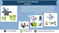 Call:- 9713032266  /  7089062266

The Automatic Pouch Labeling Machine is an advanced solution for labeling pouches with self-adhesive stickers. This machine is equipped with state-of-the-art technology that provides precise and accurate labeling of pouches at high speed. It is a compact and robust machine with all machine covers made of stainless steel, which makes it durable and long-lasting.
