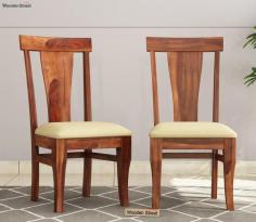 Buy Sofie Dining Chairs - Set of 2 (Honey Finish) Online at Wooden Street