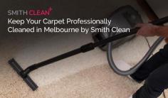 Smith Clean offers top-notch carpet cleaning services in Melbourne. Our experienced team utilises advanced techniques and state-of-the-art equipment to ensure your carpets are thoroughly cleaned and restored to their original freshness. With a focus on quality and customer satisfaction, Smith Clean is dedicated to delivering exceptional results that exceed your expectations. Trust us to remove dirt, stains, and allergens, leaving your carpets looking and feeling rejuvenated. Experience the difference with Smith Clean's professional carpet cleaning in Melbourne.