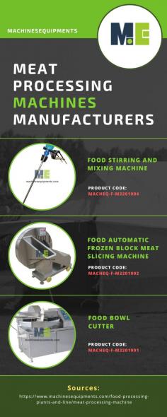 Meat Processing Machines Manufacturers 
MachinesEquipments is one of the leading Meat Processing Machines Manufacturers in India and China. We offer a wide range of meat processing machines at a very competitive price. All our products are made with high quality in mind and use the latest technology to build.
For more details visit us at: https://www.machinesequipments.com/food-processing-plants-and-line/meat-processing-machine
