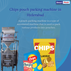 The "Smart Pack  Chips Pouch Packing Machine" in Hyderabad is a modern and efficient device used to pack crispy and tasty chips into pouches. This machine automates the packaging process, making it quick and accurate. It's designed to handle different sizes of pouches and ensures that the chips stay fresh and intact. This innovation helps chip manufacturers in Hyderabad streamline their production and deliver delicious snacks to consumers.

Contact us : 91713169366 

Visit us : https://smartpackindia.com/

For more details please contact us on: 
Call: 9713032266 
WhatsApp: 9713032266 
Email: sales@smartpackindia.com

