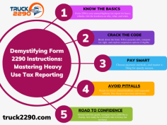 Unravel the complexity of heavy use tax reporting with our expert guide. Seamlessly navigate Form 2290 instructions and conquer heavy vehicle tax reporting like a pro.  File with: https://www.truck2290.com 