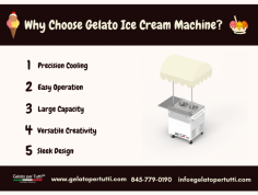 The Gelato Ice Cream Machine to elevate your frozen treat experience. This precision-engineered appliance seamlessly blends artisanal craftsmanship with modern technology, producing velvety-smooth gelato and sorbet. Its user-friendly interface, rapid freezing, and customizable settings make it an irresistible choice for indulging in delectable homemade desserts.

To know more, visit: https://gelatopertutti.com/