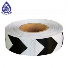 waterproof arrow reflective tape black & white - noor al ibdaa