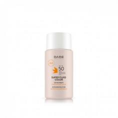 "Experience sun protection with Babé Super Fluid Color Sunscreen SPF50 (50ml). This lightweight formula blends seamlessly for a natural look while providing high sun protection. Guard your skin from harmful rays effortlessly. Stay radiant, stay protected with this skin-loving sunscreen.url:https://sunblock.pk/babe/babe-super-fluid-color-sunscreen-spf50-50ml/