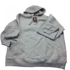 HOODIE COTTON FLOW HEATHER GREY PULLOVER FLEECE ASSORTED SIZES
