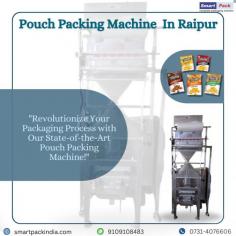 The pouch packing machine in Raipur is a special device used to put things like snacks, spices, or medicines into small pouches or bags. It's like a super-fast helper for local businesses, making sure they can package their products quickly and neatly. This machine is a must-have for anyone in Raipur who wants to make their packaging process easier and more efficient.