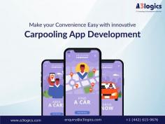  Transform travel with a carpooling app. Expert development to address today's transportation challenges. Revolutionize transportation now! Partner with A3logics for carpool app development.