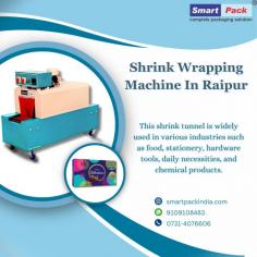 A shrink wrapping machine in Raipur is a special device used to tightly wrap products or packages in a plastic film. It works by applying heat to the film, causing it to shrink and conform to the shape of the item, creating a protective and appealing package. These machines are commonly used in industries and businesses across Raipur to efficiently package goods for storage or transportation, ensuring they remain secure and presentable.
Contact us : 91713169366 

Visit us : https://smartpackindia.com/
