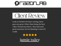 RazorLAB is delighted to offer a complete satisfaction guarantee to our customer. 