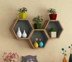 Buy Bee Hive Wall Shelves (Natural Finish) Online at 26% OFF from Wooden Street. Explore our wide range of Wall Shelves Online in India at best prices.