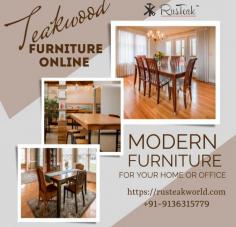 Revamp your space with Rusteak World's exquisite Teakwood Furniture online in Mumbai. Meticulously crafted, our pieces blend elegance with durability. Elevate your decor with timeless teakwood creations, combining style and sophistication. Explore our collection now and transform your living space with the warmth of teak.