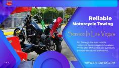 777 Towing is the most reliable motorcycle towing service in Las Vegas, NV. We offer 24/7 service and our drivers are experienced and professional. We can tow your motorcycle to any location in the city, quickly and safely.