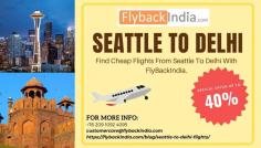 Seattle to Delhi Flight provide an easy way of traveling continents. Because this route is served by several airlines, passengers can choose between non-stop and connecting flights. Depending on layovers, allow for a flying time of between 15 and 20 hours. In this energetic Indian metropolis, Delhi's rich cultural legacy and environment are waiting for tourists.