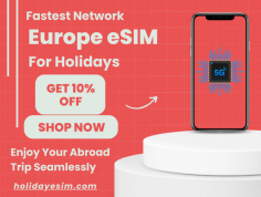 Communication abroad has been now made easier and hassle-free with eSIM technology. Now, avoid excessive roaming charges, complex SIM activation process, and dealing with multiple carriers for different countries with eSIMs for international travel. Get an eSIM today from Holiday eSIM which offers the best eSIM plans available worldwide at the most affordable prices. You can use a single eSIM plan for multiple countries and enjoy roaming-free calls and SMS worldwide. Visit Holiday eSIM's website today and buy your eSIM plan with 10% additional discount.