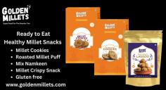 Golden Millets Online Store :- This store offers a wide variety of millet snacks, including namkeen, puffs, cookies, and more. They also offer free shipping on orders over ₹1000.Visit :- https://goldenmillets.com/product-category/millet-ready-to-eat-snacks/