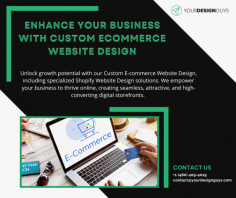 Transform your online presence with custom e-commerce & Shopify website design. Boost sales and customer engagement with our expert solutions. 
