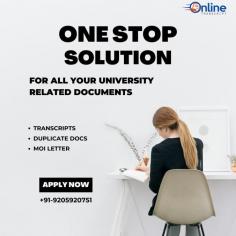 Online Transcript is a Team of Professionals who helps Students for applying their Transcripts, Duplicate Marksheets, Duplicate Degree Certificate ( Incase of lost or damaged) directly from their Universities, Boards or Colleges on their behalf. Online Transcript is focusing on the issuance of Academic Transcripts and making sure that the same gets delivered safely & quickly to the applicant or at desired location.  https://onlinetranscripts.org/