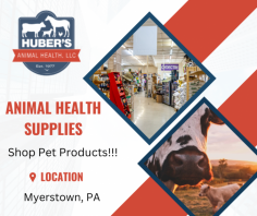 Get Pet Products and Supplies

We specialize in providing animals with nutritious supplies, and our goal to have your pets be happy, healthy, and pain-free to live as long as possible. Check out our great selection of pet supplies. Send us an email at sales@hubersanimalhealth.com for more details.
