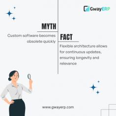 GwayERP - To be known as a custom software development company with the best business outcomes. We work with clients to achieve high standards. We deliver the product with enhanced reports to benefit the business and provide it with unique features. We create your own software from scratch based on your specifications. Custom software development alone allows for 100% successful implementation.