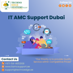 Techno Edge Systems LLC is the top level service provider of IT AMC Support in Dubai. We highly concentrate on the maintenance of the systems. For More Info Contact us: +971-54-4653108    Visit us: https://www.itamcsupport.ae/services/computer-amc-services-in-dubai/