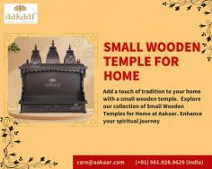 Order Small Wooden Temple For Home and it will fit in your shelf

Are you on the lookout for a comfortable Simple Pooja Mandir Designs For Walls? Whatever you purchase from Aakaar, you will enjoy its unmatched beauty and quality. You can mount it on a wall or place it on a raised countertop platform. You can find Small Wooden Temple For Home and order them as per your demands. You can also buy open, closed, and semi-closed models. Invest in this product as it is the best way to thank the Almighty for giving people life.