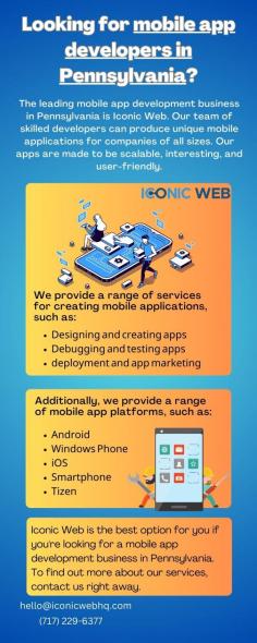 Iconic Web is the best option for you if you're looking for a mobile app developers Pennsylvania. To find out more about our services, contact us right away.