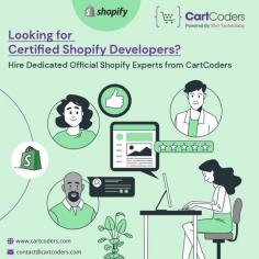 Scale up your business with the help of official Shopify experts. CartCoders is the perfect place to hire official Shopify experts. Our expert team has the skills and experience to take your Shopify business to the next level. We customize your store, optimize user experience and implement cutting-edge features. To maximize your conversions hire Shopify developers from us.
