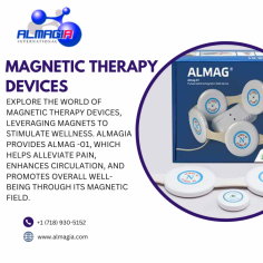 Explore the world of magnetic therapy devices, leveraging magnets to stimulate wellness. Almagia provides Almag -01, which helps alleviate pain, enhances circulation, and promotes overall well-being through its magnetic field.
