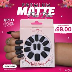 Shop for the best matte false nails from our Beromt collection. Grab attentation in public. 