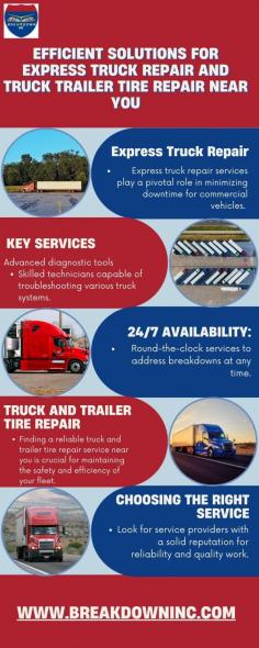 In the fast-paced world of transportation, the need for prompt and reliable truck and trailer repair services is more critical than ever. Whether you’re a fleet owner, an independent trucker, or managing a logistics operation, unexpected breakdowns can lead to costly delays
for more info : https://www.breakdowninc.com/blog/why-do-brake-defects-put-so-many-trucks-out-of-service