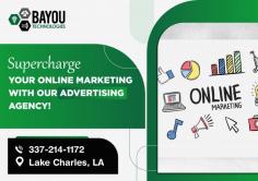 Improve Your Brand Visibility Online with Advertising Agency!

Boost your business's online presence with our top-notch online advertising. Bayou Technologies, LLC has an expert crew that will craft targeted campaigns that drive traffic, increase conversions, and maximize ROI. Get noticed by your target audience and stay ahead of the competition with our proven strategies and results-driven approach.