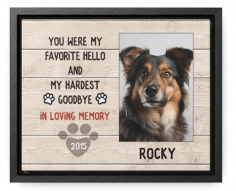 Losing a cherished dog is a profound and emotional experience. Your furry friend's unconditional love leaves a lasting impact on your life. PICOONAL's dog loss gifts canvases offer a heartfelt way to remember and celebrate that love.

https://www.picoonal.com/collections/pet-memorial