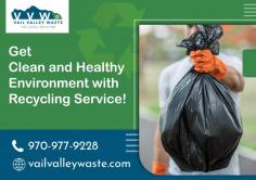 Get Responsible Recycling Solutions with Our Experts!

Contribute to a sustainable future with our reliable recycling services in Vail. We make it easy for you to responsibly dispose of your recyclables, reducing waste and minimizing your environmental impact. Rely on us to handle your recycling needs efficiently and ethically, helping to create a cleaner and greener community. Get in touch with Vail Valley Waste!
