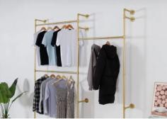 The Glide Pipe Garment Rack, meticulously crafted to order for those who appreciate industrial design and functionality. This wall-mounted clothes racking system seamlessly integrates into any space, be it a home, office, or retail. Its robust design ensures it's perfect for hanging clothing, acting as an open wardrobe rack, or simply adding an industrial closet touch to your decor. Whether you're looking for clothes rails heavy duty or a sleek clothing rail wall mounted solution, the Glide Pipe Garment Rack is your ideal