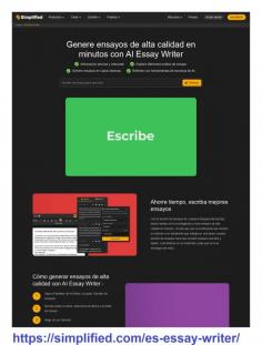 Esta herramienta utiliza tecnología de inteligencia artificial para crear ensayos en español. Simplemente ingresa el tema de tu ensayo y las palabras clave relevantes, y el redactor de ensayos AI generará un ensayo bien estructurado y coherente que aborda el tema. Puedes personalizar el ensayo según tus necesidades, agregando o eliminando palabras y oraciones, y también puedes elegir el nivel de complejidad del ensayo.
