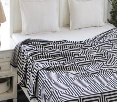 Buy Box In Box Cotton Knitted  Double Bed AC Blanket (King Size, Black) Online at Wooden Street