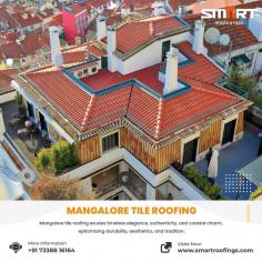 Smart Roofs and Fabs is your one-stop shop for all Mangalore tile roofing needs in Chennai. Mangalore tile roofs are often employed on residential and commercial structures, particularly in coastal areas where heavy rain and high winds are more likely. The placement of the tiles results in a robust, long-lasting roof and good rainwater drainage.
For more details -    https://www.smartroofings.in/mangalore-tile-roofing-contractors-chennai.php
               Phone  : +91 7338816164
Email  :  sales@smartroofings.in
 Facebook:   https://www.facebook.com/Smartroofsfabs/
 Instagram:   https://www.instagram.com/smartroofingscontractors/
 Twitter:   https://twitter.com/SmartroofFabs
               Youtube: https://www.youtube.com/channel/UCSPoyVE2H0h_wKJT7_lnY7g
