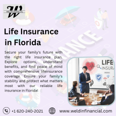 Secure your family's future with the right life insurance plan. Explore options, understand benefits, and find peace of mind with comprehensive life insurance coverage. Ensure your family's stability and protect what matters most with our reliable life insurance in Florida!
