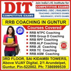DIT Competitive Exams emerges as the leading beacon for RRB coaching in Guntur, offering a distinguished platform for aspirants to achieve their railway career goals. Our institute boasts a cadre of seasoned mentors, adept at employing innovative teaching methodologies to deliver comprehensive training.