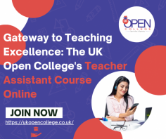 Embark on a transformative educational journey with UK Open College teacher assistant course online. This course is tailored for aspiring teaching assistants and offers a comprehensive curriculum, personalized instruction, and industry-recognized certifications. Learn techniques in education, classroom management, and child psychology. Gain essential skills to effectively support educators. Please take advantage of this opportunity and aim to advance your career as a teacher. Sign up today and discover a world of education expertise!