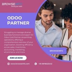 Struggling to manage diverse business functions and apps? An Odoo Partner streamlines operations, offering a comprehensive overview of your organization, boosting efficiency across sales, inventories, accounting, marketing, eCommerce, and more. www.browseinfo.com