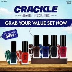 Shop our Beromt Crackle Nail Polish. Create an Amazing Crackled Effect on your Nails. Something unique on your nails! Giving Shine to your Style!