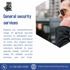 Explore our comprehensive range of general security services to safeguard your assets, premises, and peace of mind. Our expert team provides top-notch security solutions tailored to your specific needs. Contact us today for reliable security services you can trust.