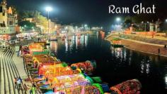 Ram Ghat is a sacred bathing ghat along the banks of the Mandakini River in Chitrakoot, India, revered for its spiritual significance and vibrant rituals.