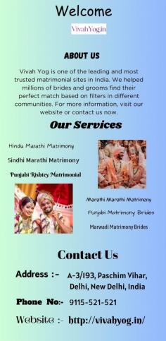 Trusted Matrimony Site in India

Vivah Yog is one of the leading and most trusted matrimonial sites in India. We helped millions of brides and grooms find their perfect match based on filters in different communities. For more information, visit our website or contact us now.


http://vivahyog.in/
