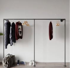 Tired of a cluttered wardrobe and struggling to find your favorite clothing items? It's time to revolutionize your clothing organization with our Hanging Clothing Rail. This versatile and space-saving solution is designed to keep your wardrobe tidy and easily accessible, ensuring that your clothes are always at your fingertips.Our Hanging Clothing Rails are crafted with durability in mind, providing sturdy support for all your clothing items, from everyday essentials to special occasion pieces. You can trust that your clothes will be neatly organized and ready to wear whenever you need them.