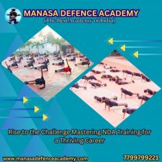 At Manasa Defence Academy, we understand the importance of quality coaching when it comes to cracking the NDA examination. Our expert faculty members, who have excelled in their own military careers, are determined to impart their valuable insights and experiences to the aspiring candidates. With their guidance, you can enhance your understanding of the NDA syllabus and exam pattern, enabling you to excel in every aspect of the examination.

We specialize in providing the best training for NDA, Navy, Army, Airforce, Coast Guard, SSC, and all central government jobs. Our academy offers top-quality facilities such as physical training led by retired Army officers, swimming, gym sessions, yoga, written exam preparation, SSB interviews, English speaking skills development, and stage speech training. We also provide the best hostel and mess facilities.
