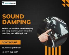 Consider sound damping if you are unhappy with how your car sounds on the road

Know how damping vs dampening differs. To make it clear to our clients we focus on the difference between both. Damping is close to other terms like noise, vibration, or constrained layer; meanwhile dampening is used to describe the vehicle sound damping process, closely connected with soundproofing.